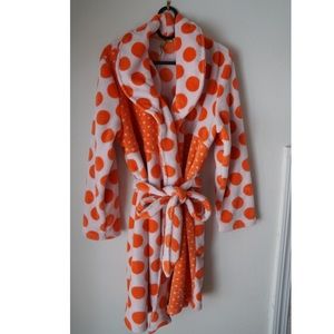 Orange Polka dot bathrobe